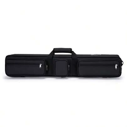 Pool Cue Case, Pool Stick Case 3x4 With Multiple Pockets Holds 3 Butts 4 Shafts, Soft Padded Sturdy Pool Cue Bag, Billiard Cue Backpack With Adjustable Shoulder Straps For Men And Women