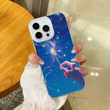 Funda para teléfono con diseño de estrellas. Compatible con phone 16, 16 Pro y 16 Pro Max. Funda protectora de silicona anticaídas con diseño de glaciar degradado para phone 15 Plus, 14, 13, 12 y 11. - Blanco - Ver 2