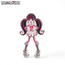 Mattel 1 件美泰官方* Monster High Draculaura 珐琅别针卡通可爱电影人物别针，适用于帽子、背包、包包、衣服配饰卡通珐琅胸针，适合圣诞节、生日派对粉丝的礼物 - MN-39007 - 查看 9
