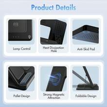 [Note: When Charging, Please Use The Built-In Adapter. If You Use The Power Consumption App While Charging Three Devices Simultaneously, It May Cause The Charging Speed To Be Slower]3 In 1 Charging Station Compatible , Wireless Charger Compatible With 16 15 14 13 12 11 X Pro Max & Apple, Wireless Charging Station For Air-P Ods 4 3 Pro, Foldable Chargers With LED Light, Portable 3 In 1 Fast Wireless Charger, 15W  Foldable Wireless Charging Station Suitable For 15 14 Pro Max 13 12 11, For 3 2 Pro Multiple Devices - Black (with Adapter) - View 10