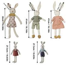 布艺兔子玩偶，婴儿安抚玩具，儿童兔子过家家玩具，儿童生日礼物，宝宝生日拍摄道具，房间装饰道具