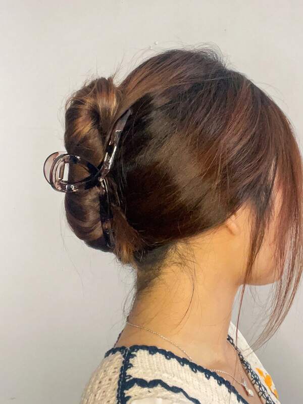 1 pieza Pinza de pelo grande con estampado de leopardo, pinza de pelo perezosa, accesorio de pelo elegante, accesorios de pelo, artículos escolares, universidad