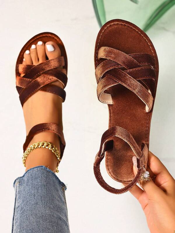 Women's Sandals, Cross Strap Sandals, Denim Sandals, Flat Sandals, Round Toe Sandals, Cross Strap Design Sandals, Denim Blue Sandals, Solid Color Sandals, Summer Sandals, Casual Sandals, Daily Wear Sandals, Beach Sandals, Holiday Sandals, Fashionable Sandals, Sandals, Summer Essentials, Comfortable Shoes, Suede Sandals, Cross Strap Design, Flat Sandals, Denim Blue Shoes, Summer Fashion, Casual Footwear, Beach Wear, Holiday Wear