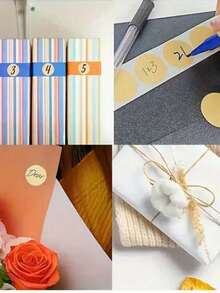 500张/1卷，1000张/2卷 牛皮纸圆形不干胶标签纸 商品分类 名称 贴纸标签