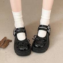 Women Loafers Shoes - 黑色亮光 - 查看 5