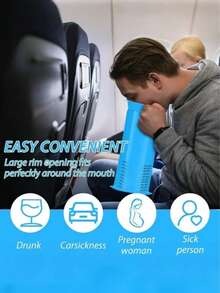 5/10 buc pungă de curățare a vomei de unică folosință 1000 ml portabil auto de unică folosință călătorie avion rău de mișcare greață pungă de plastic