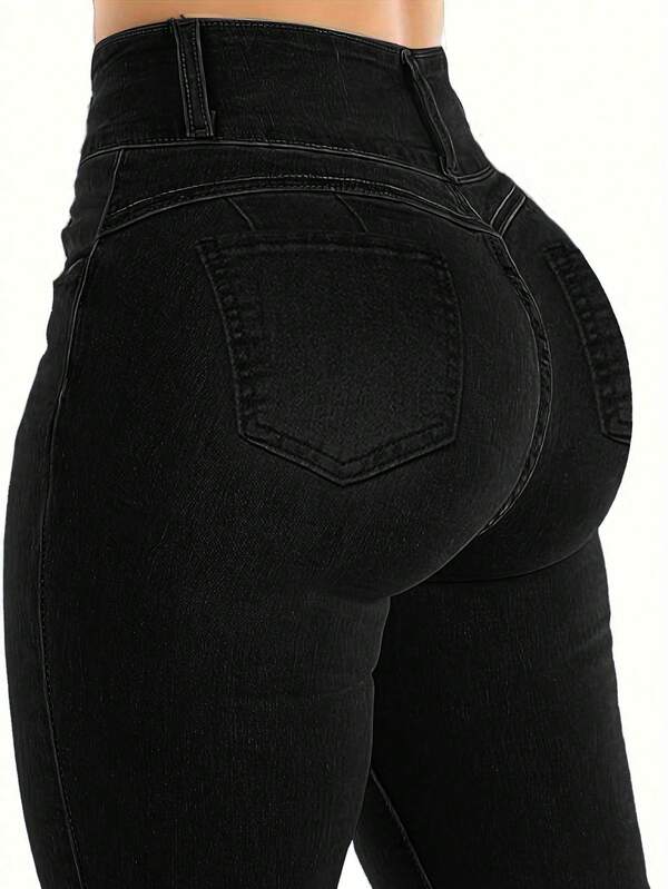 Calça jeans feminina que levanta o quadril, leggings de alta elasticidade, estilosa e elegante, adequada para encontros, deslocamento diário, viagens de lazer, Halloween