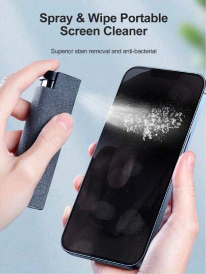 Juego de limpieza de pantalla todo en , botella de spray de limpieza portátil (limpiador no incluido) para limpiar pantallas de automóviles, teléfonos inteligentes y tabletas, limpieza de teléfonos, spray de limpieza de pantallas, limpieza de pantallas táctiles, herramienta de limpieza de pantallas, kit de limpieza de pantalla de laptop, limpiador de pantalla de TV, limpiador de tabletas y monitores, limpieza de computadoras, kit de limpieza de teléfonos inteligentes para cámaras, laptops, teléfonos móviles, monitores