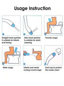 500ml Capacity Mini Handheld Bidet Sprayer, Portable Travel Bidet, Intimate Hygiene Cleansing Device - Multicolor - View 6