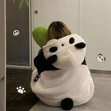 2 件当代熊猫设计可穿戴毛毯，可爱动物连体睡衣，男女通用熊猫服装保暖法兰绒 - 舒适加厚羊毛连帽浴袍家居服 - 可机洗，针织涤纶和氨纶混纺，具有特殊功能 - 动物主题超大睡衣，圣诞睡衣连体衣睡衣 - 彩色 - 查看 7