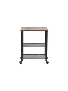 Beliani 服務推車 BOLZANO 棕色/黑色 - 黑色 - 查看 3