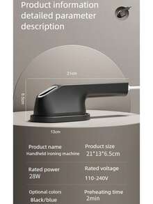 Portable Hand-Held Steam Iron For Home Use; Small, Convenient, And Versatile Dry And Wet Ironing Device - UK Plug(220-240V) - View 11