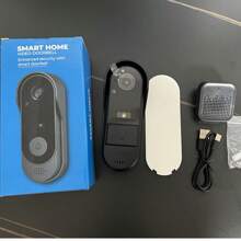 Timbre inalámbrico inteligente, cámara de video para puerta WiFi HD, audio bidireccional, visión nocturna, control remoto por aplicación, montaje autoadhesivo, doméstica, timbre inalámbrico para el hogar, monitoreo de visitantes, diseño portátil