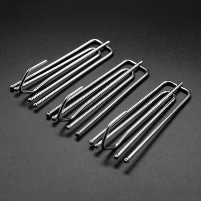 50 szt. ocynkowanych haczyków do plisowania zasłon, klipsów do plisowania z 4 pazurami, haczyków do zasłon z 4 zębami, odpowiednich do zasłon okiennych, drzwiowych i łazienkowych