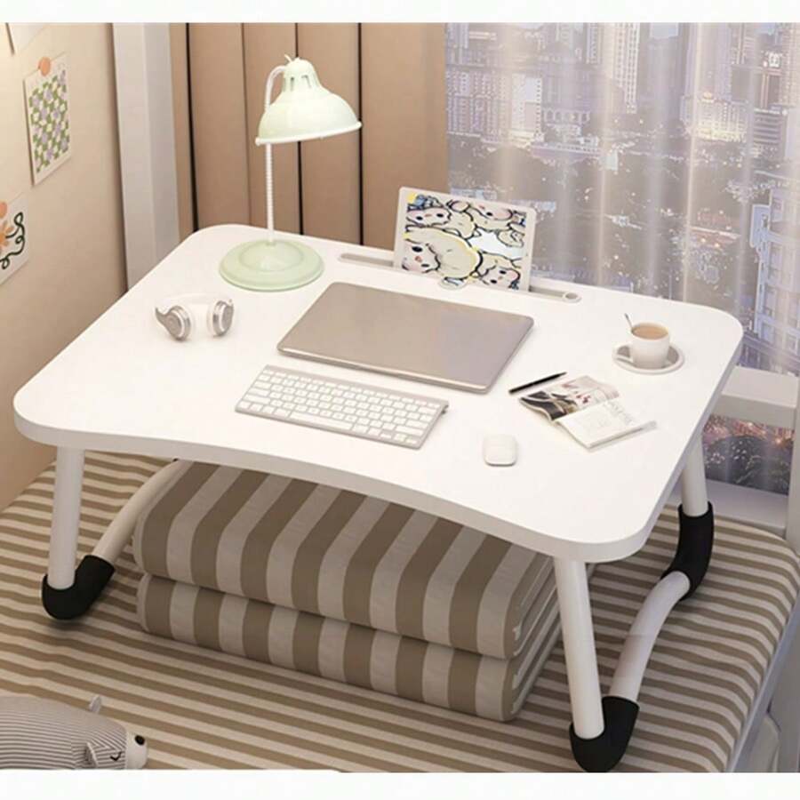 Bed Tray, Foldable Breakfast Table, Multifunction Laptop Table, Laptop Table For Bed And Sofa - trắng - Xem 1