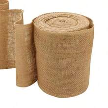 Cuộn vải đay 10M, khăn trải bàn bằng vải đay tự nhiên, vải đay, khăn trải bàn bằng vải đay, khăn trải bàn bằng vải đay cho đồ thủ công, đám cưới, trang trí bàn - Nhiều màu - Xem 9