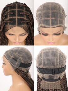 36-Inch Extra Large Lace Braided Wig With Baby Hair, Synthetic Fiber Lace Front Braided Wig For Women - Multicolor - View 8