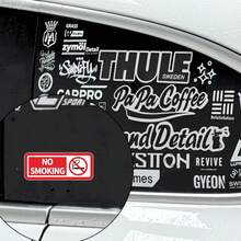 No Smoking Vinyl Stickers - Waterproof, Matte Finish, Durable Adhesive For Laptops, Cars, Walls, Phones & More - Red Prohibitory Sign With Cigarette Illustration