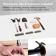 Socket & Tool Set, 256 Piece Tool Set With Socket Set, In Heavy Duty Storage Case, Everything You Need For DIY, Workshop & Garage, Spanners, Pliers, Screwdrivers & Grips