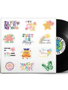 50pcs Psychological Health Inspirational Phrases Sticker For Water Bottle Laptop Luggage Stationery Journal Diary Phone Stickers - Multicolor - View 7