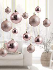 42pcs Champagne Christmas Ball Decoration Set, 3/4/5cm Christmas Ornament Balls, Christmas Tree Hanging Pendants, Shiny Christmas Ornaments, Suitable For Christmas Tree Decoration, Shatterproof Christmas Hanging Balls, Applicable For Christmas Party, Home Decor, Room Decor, Christmas, Holiday Wedding, Christmas Tree Decoration, Christmas Decoration, DIY Christmas Ornaments