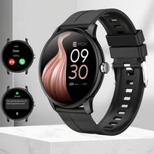 智能手表，无线通话/拨号，多应用提醒，男女通用，运动手表，可定制壁纸，节日和生日礼物 - 黑色 - 查看 14