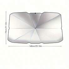 Easypie Selection 1PC Summer Car Sun Protection Umbrella Foldable Portable Car Window Heat Insulation Cover Anti-Ultraviolet Front Baffle Universal For Sedans And SUVs In-Car Fast Cooling Umbrella