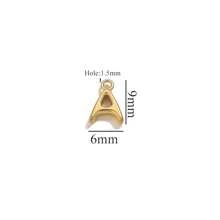 10pcs Stainless Steel Alphabet Pendants DIY Necklace Earrings Bracelet Jewelry Making Accessories