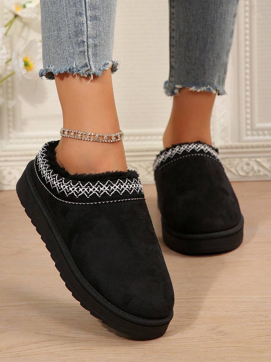 2025 New Women's Snow Boots, Thick Fur Lining, Warm Cotton Padded, Thick Sole, Short Boots For Winter