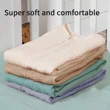 3 件套婴儿平纹细布无袖睡袋，新生儿防惊吓防踢睡袋，柔软透气背心式婴儿襁褓包，轻便，适合春夏季，完美的婴儿送礼佳品 - 深藍+淺綠色+咖色 - 查看 6