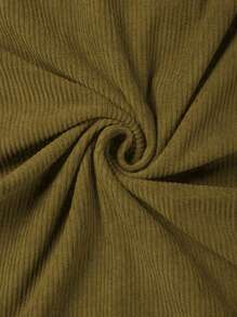 Men's Color Block Corduroy Casual Half Open Chest Long Sleeve Polo Shirt