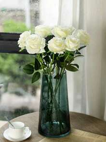 Buchet de 16 trandafiri artificiali din mătase, trandafiri artificiali realiști, potriviti pentru Ziua Îndrăgostiților, Ziua Mamei, nunți acasă, decorațiuni pentru petreceri, cadouri, coșuri florale, decorațiuni auto, accesorii vestimentare, aranjamente florale romantice, decorațiuni pentru casă și cameră, trandafiri artificiali.