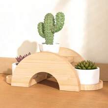 1 قطعة رف خشبي محمول للمكتب، متعدد الطبقات للتخزين، مناسب لعرض القرطاسية والمستحضرات التجميلية والنباتات الصغيرة والعطور الرجالية والتماثيل الصغيرة، سهل التركيب، قوي وسهل التنظيف. هدية رائعة لعيد الحب وعيد الهالوين وعيد الميلاد والعيد الربيعي وغيرها من المناسبات.