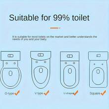 Weiches Kinder-Toilettentrainingsset mit Griffen - abnehmbares Kissen, Cartoon-Design für Jungen & Mädchen