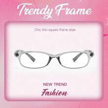 IOYGLASSES Office-Siren Blue Light Glasses For Women, Rectangle Frame, Y2K Small Eyewear, Anti Eyestrain Computer Glasses