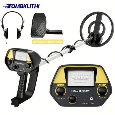 12-Inch High-Sensitivity Coil Gold Detector, Deep-Search Metal Detector, Professional Treasure Hunting For Beginners - Suitable For Finding Lost Valuables, Beach Treasure Hunting, Comes With Two 9V Batteries, A Perfect Holiday Gift