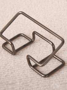 Hollow Business Card Holder Creative Product Storage Box, Office Display, Ideal Gift, Multiple Colors Available, Essential For Business Office, High-End Line Design Business Card Display Stand, 3 Fashionable Colors To Choose From, Simple Desktop Standing Business Card Stand, Card Display Base, Photo Photo Card Display Stand