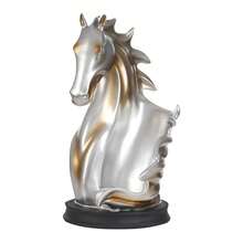 Bazargame Bottle Holder Horse Statue Resin Wine Storage Display Rack 17 * 30cm Wine Rack Spray Painting Modern Display Shelf Single Bottle Rack For Countertop Classic Gift Display Decor Horse - Silver - View 8