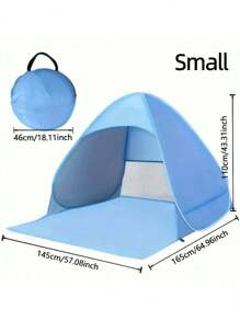 Pop-Up Beach Tent, Spacious Family Beach Tent With Carry Bag - Compact Folding Design, Suitable For Outdoor Camping, Picnic And Travel, Lightweight Durable Portable Sun Shelter, UPF 50+ UV Protection! Includes 6 Tent Pegs. Perfect Christmas, Halloween Or Thanksgiving Gift