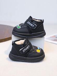 Kleinkind Winter Schuhe, Kinder Schneestiefel, Jungen/Mädchen thermisch gefütterte Stiefeletten, rutschfeste weiche Sohle, Winter