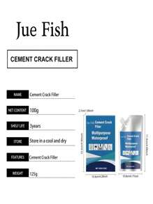 100ml High Elastic Cement Crack Filler, Wall Crack Repair, Concrete Caulking Glue, Metal Joint Sealant, Self-Leveling Caulking Glue, Roof Repair Waterproof Glue Sealant, Quick-Drying Concrete Filler For Indoor And Outdoor Use