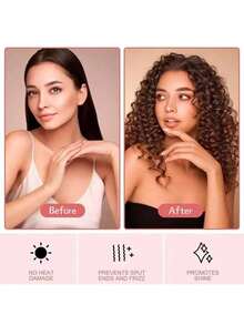 无热卷发棒头带软卷发器无热卷发器慵懒丝绸卷发睡眠头带发带发型工具，返校，旅行度假必备，女士发饰