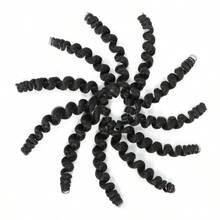 3 paquetes de extensiones de cabello trenzado jamaicano rizado de 8 pulgadas para cabello crochet, rizado de varita saltarina, cabello crochet corto jamaicano de 8 pulgadas (paquete de 3 1B) - 1b - Ver 7