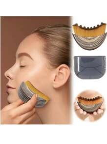 1 件淋巴引流面部刷 - 符合人体工程学的椭圆形头部设计，柔软的尼龙刷毛和 ABS 手柄，适用于面部、下颌线和颈部轮廓，精确的淋巴按摩