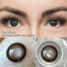 1 副棕色镜片隐形眼镜，年度一次性美瞳，韩国镜片，适合日常约会或节日，舒适自然的镜片万圣节服装角色扮演 - 深棕色138 - 查看 3