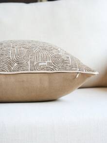 1pc High Precision Chenille Jacquard Throw Pillow Cover (No Insert), Modern Fashion High Precision Chenille Jacquard Cushion Cover, Suitable For Home, Sofa, Bed Decor, All Season