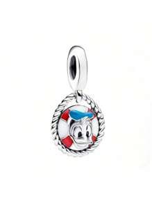 Disney 1 pieza Encanto de hada de flor de Mickey de plata de ley 925 de Disney para pulsera de plata de ley 925, joyería hecha a mano, regalo