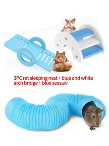 لعبة انفاق الحيوانات الأليفة الصغيرة 1/2/3 قطع، أنبوب ممتد للترفيه للفيريت و اكسسوارات قفص الهامستر