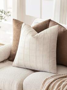 1 件/2 件装饰性亚麻格子抱枕套中性农舍复古靠垫套现代波西米亚家居装饰沙发椅沙发卧室客厅户外，45X45 厘米，秋季装饰，秋季装饰，房间装饰