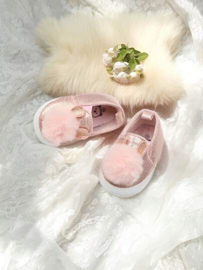 RABEISIR Scarpe piatte imbottite e carine per neonati, scarpe per neonati e bambini, con design a coniglio, adatte per interni e feste, per tutte le stagioni